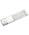 Make perfect memories. Swarovski's USB crystalline memory stick features silver-tone metal details with white pearl-colored crystals, and is delivered in a blue velvet pouch. Approximate size: 2-3/4 x 11/16 x 5/16 inches. Memory: 4GB.