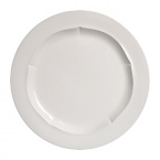 The gorgeously sculptural Evol china dinner plate makes a stunning setting for culinary creativity.