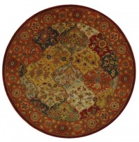 Safavieh Heritage Collection HG510B Handmade Black Hand-spun Wool Round Area Rug,6-Feet Safavieh Heritage Collection HG510B Handmade Black Hand-spun Wool Round Area Rug,6-Feet
