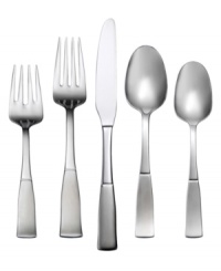 Oneida flatware for 12 plus serving utensils in luxe stainless steel means good taste is at your fingertips. Squared handles unite matte and polished finishes for a sophisticated, contemporary look that complements everyday meals and dinner parties alike. Oneida flatware for 12 plus serving utensils in luxe stainless steel means good taste is at your fingertips. Squared handles unite matte and polished finishes for a sophisticated, contemporary look that complements everyday meals and dinner parties alike.