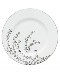 An instant classic from kate spade new york, this Gardner Street Platinum salad plate exudes contemporary elegance. Stems of platinum foliage flourish on fine white bone china, creating a stylized two-tone floral motif to freshen up your formal table. An instant classic from kate spade new york, this Gardner Street Platinum salad plate exudes contemporary elegance. Stems of platinum foliage flourish on fine white bone china, creating a stylized two-tone floral motif to freshen up your formal table.