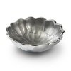 As beautiful and eye-catching as its namesake flower, Julia Knight's Peony bowl features an artfully scalloped polished aluminum exterior and a mother-of-pearl infused enameled interior.