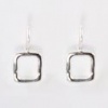 Barse Sterling Silver Hammered Square Earrings