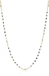 Mizuki 14k Wrapped Chain Necklace Black Rough Diamond, 18