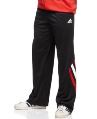 On top of your game. Keep yourself cool and your shot hot in these track pants with Climalite technology from adidas. On top of your game. Keep yourself cool and your shot hot in these track pants with Climalite technology from adidas.
