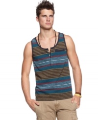 Single file stye. This striped tank from Bar III is perfect for your summer lineup. Single file stye. This striped tank from Bar III is perfect for your summer lineup.