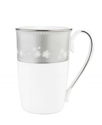 A special addition to your elegant Bellina setting, this mug is crafted in bone china with a delicate floral design and textured white beads finished with stunning platinum trim. From the Lenox dinnerware collection. A special addition to your elegant Bellina setting, this mug is crafted in bone china with a delicate floral design and textured white beads finished with stunning platinum trim. From the Lenox dinnerware collection.