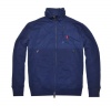 Polo Ralph Lauren Men Full Zip Fleece Pony Logo Jacket (XXL, Navy)