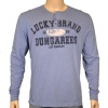 Lucky Brand Jeans Men's Henley Shirt Blue