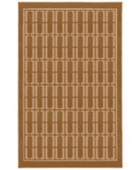 Set against chic brown tones, this all-over bracket pattern adds an eye-catching element to any room. This American-made Mohawk area rug is made from durable, stain-resistant olefin fiber combined with a high-low nap to produce a sleek, sculpted look. Set against chic brown tones, this all-over bracket pattern adds an eye-catching element to any room. This American-made Mohawk area rug is made from durable, stain-resistant olefin fiber combined with a high-low nap to produce a sleek, sculpted look.