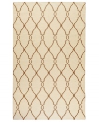 Stunning in its simplicity, this artist-designed area rug from Surya brings a calming beauty to any area in your home. Interlocking lines crisscross against a soft ivory background, creating a chic lattice-like pattern that's stylishly simple. Stunning in its simplicity, this artist-designed area rug from Surya brings a calming beauty to any area in your home. Interlocking lines crisscross against a soft ivory background, creating a chic lattice-like pattern that's stylishly simple.