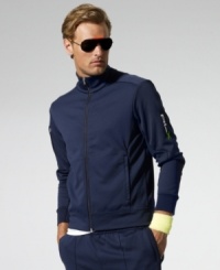 The versatile full-zip fleece jacket is crafted from tight-knit interlock cotton yarns for a smooth, clean face and a luxuriously soft hand. The versatile full-zip fleece jacket is crafted from tight-knit interlock cotton yarns for a smooth, clean face and a luxuriously soft hand.