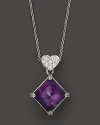 Lisa Nik Sterling Silver Grape Pendant Necklace with Diamonds, 18