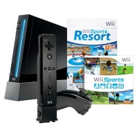Wii with Wii Sports Resort - Black Wii with Wii Sports Resort - Black