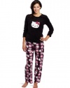 Hello Kitty Juniors Print Pajama Set with Ribbon