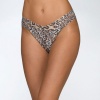 Hanky Panky Leopard Nouveau Print Original Rise Thong, Brown, One-Size