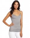 Hanro Women's Cotton Seamless V-Neck Camisole, Tender Silver, Small