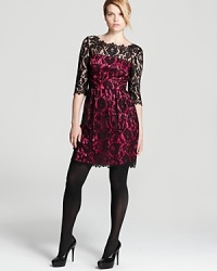 Exude delicate feminine style in this Milly lace dress, polished with a gathered waistline and three quarter sleeves. Complete with black peep-toes for an oh-so pretty finish. Exude delicate feminine style in this Milly lace dress, polished with a gathered waistline and three quarter sleeves. Complete with black peep-toes for an oh-so pretty finish.