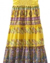 Bloome Girls 7-16 Mixed Print Maxi Dress, Yellow, 14