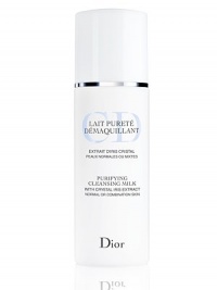 A silky cleansing milk that effectively removes makeup and impurities from the skin, while balancing and purifying normal and combination skin. 6.7 oz. A silky cleansing milk that effectively removes makeup and impurities from the skin, while balancing and purifying normal and combination skin. 6.7 oz.