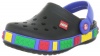 Crocs Crocband Lego Clog (Toddler/Little Kid),Black/Sea Blue,2 M US Little Kid