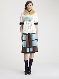 Graphically printed silk, tailored with crisp pleats and accented by a sporty, striped waistband.Constrast elastic waistbandSkirt pleatsConcealed side zipAbout 25 longSilkDry cleanImportedModel shown is 5'11 (180cm) wearing US size 4. Graphically printed silk, tailored with crisp pleats and accented by a sporty, striped waistband.Constrast elastic waistbandSkirt pleatsConcealed side zipAbout 25 longSilkDry cleanImportedModel shown is 5'11 (180cm) wearing US size 4.