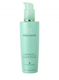 A fresh new sensation for oily skin: Sparkling Clean Oil-Control Foaming Gel Cleanser. Crystal-clear, citrusy gel surges into an exhilarating lather that controls oil without stripping. Leaves skin refreshed, clarified, completely clean. 6.7 oz. 