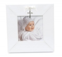 Mud Pie Baby Classic Keepsakes Cross Charm Photo Frame, White Mud Pie Baby Classic Keepsakes Cross Charm Photo Frame, White