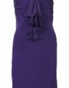 Badgley Mischka Womens Silk Sleeveless Sheath Dress Purple 10 [Apparel]