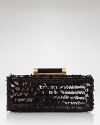 Put on the glitz with this boxy, DIANE von FURSTENBERG clutch, sized right to be a perfect night light.