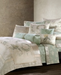 Reminiscent of traditional Eastern textile designs, this Harmoni decorative pillow features intricate embroidery of flora and fauna in a lush combination of silk and cotton. Reminiscent of traditional Eastern textile designs, this Harmoni decorative pillow features intricate embroidery of flora and fauna in a lush combination of silk and cotton.