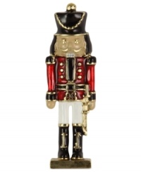 Standing guard over your precious possessions is the Nutcracker soldier in this keepsake holiday box from Jones New York. Crafted from mixed metal with gold-tone epoxy beads adding a special touch. Approximate length: 2-1/4 inches. Approximate width: 1-1/4 inches. Standing guard over your precious possessions is the Nutcracker soldier in this keepsake holiday box from Jones New York. Crafted from mixed metal with gold-tone epoxy beads adding a special touch. Approximate length: 2-1/4 inches. Approximate width: 1-1/4 inches.