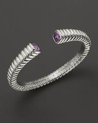 John Hardy Bedeg Silver Batu Cuff with Amethyst John Hardy Bedeg Silver Batu Cuff with Amethyst