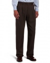 Haggar Men's Micro Houndstooth Pleat Front Expandable Waist Dress Pant