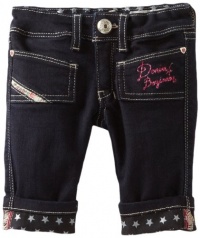 Diesel Baby-Girls Infant Hushy Dark Wash Denim, Dark Indigo, 6 Months Diesel Baby-Girls Infant Hushy Dark Wash Denim, Dark Indigo, 6 Months