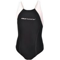 Nike Girls Swimming Swim Swimsuit Costume - Black - 12yrs Nike Girls Swimming Swim Swimsuit Costume - Black - 12yrs