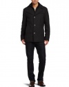 Kenneth Cole Men's Melton Single-Breasted Pea Coat