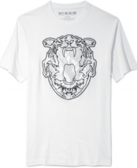 Ready to roar: Sean John's Satin Fangs T-shirt with an open-mouthed tiger graphic. Ready to roar: Sean John's Satin Fangs T-shirt with an open-mouthed tiger graphic.