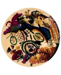 Reminiscent of a vibrant watercolor painting, this rug features striking abstractions in sienna, blue, magenta and sage. The vivid design sits against an understated creme background, completing the rug with a beautiful contrast. Hand-tufted and hand-carved of plush wool. Reminiscent of a vibrant watercolor painting, this rug features striking abstractions in sienna, blue, magenta and sage. The vivid design sits against an understated creme background, completing the rug with a beautiful contrast. Hand-tufted and hand-carved of plush wool.