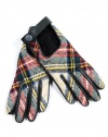 Rag & Bone womens the quilted plaid driving gloves