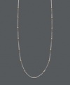 Add subtle dimension with a pretty layer. Giani Bernini's simple chain necklace features a sterling silver setting with petite 18k gold over sterling silver beaded accents. Approximate length: 20 inches.