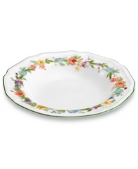 A fresh take on a classic design, the Antique Garden vegetable bowl features vintage florals in creamy porcelain with evergreen trim for a charming casual table. Coordinates with Antique White and Antique Orchard dinnerware, also by Mikasa. A fresh take on a classic design, the Antique Garden vegetable bowl features vintage florals in creamy porcelain with evergreen trim for a charming casual table. Coordinates with Antique White and Antique Orchard dinnerware, also by Mikasa.