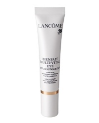 Bienfait Multi-Vital Eye is a targeted eye treatment providing vitamin-enriched hydration, comprehensive protection and visible revitalization. A unique complex of vitamins, minerals, and essential fatty acids help boost skins defenses while high-potency moisturizers provide ideal 24-hour hydration. Broad-Spectrum UVA/UVB SPF 28 Sunscreen along with Moringa Tree Extract and Vitamins E & B5 help protect the fragile eye area from environmental aggressors.Results:Dehydration lines around the eyes are visibly smoothed. The delicate eye area is protected, while the appearance of dark circles and puffiness is reduced. The eye contour looks renewed and revitalized. Bienfait Multi-Vital Eye is a targeted eye treatment providing vitamin-enriched hydration, comprehensive protection and visible revitalization. A unique complex of vitamins, minerals, and essential fatty acids help boost skins defenses while high-potency moisturizers provide ideal 24-hour hydration. Broad-Spectrum UVA/UVB SPF 28 Sunscreen along with Moringa Tree Extract and Vitamins E & B5 help protect the fragile eye area from environmental aggressors.Results:Dehydration lines around the eyes are visibly smoothed. The delicate eye area is protected, while the appearance of dark circles and puffiness is reduced. The eye contour looks renewed and revitalized.
