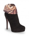 THE LOOKRich suede upperSwirl patterned velvet trim at fold-over collarAlmond toePadded insoleSelf-covered heel, 5 (125mm)Self-covered platform, 1 (25mm)Compares to a 4 heel (100mm)THE MATERIALSuede upperSignature bold patterned fabric trimLeather liningLeather soleORIGINMade in Italy