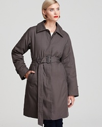 A polished puffer, this lightweight MARC BY MARC JACOBS coat has hidden details like a covered button placket and warm down fill. Fantastically fall worthy. A polished puffer, this lightweight MARC BY MARC JACOBS coat has hidden details like a covered button placket and warm down fill. Fantastically fall worthy.