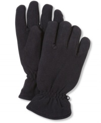 Your go-to gloves: Club Room's black fleece gloves made of wicking fabric that's sturdy, warm, and washable. Your go-to gloves: Club Room's black fleece gloves made of wicking fabric that's sturdy, warm, and washable.