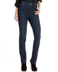 The Maddie straight-leg jeans by Bandolino feature studded back pockets for a fun dash of shine. Pair them with heels to take them from day to night! The Maddie straight-leg jeans by Bandolino feature studded back pockets for a fun dash of shine. Pair them with heels to take them from day to night!