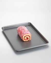 Feast on yummy rolled treats when you use this jelly roll pan. Features include nonstick interior and exterior for easy cleaning, no-hassle food release and optimum baking performance. Constructed of aluminized steel to resist rusting. Rolled edges are reinforced with tinned steel wire for added strength. Oven safe to 450 degrees. Lifetime warranty. Model BW2018. Feast on yummy rolled treats when you use this jelly roll pan. Features include nonstick interior and exterior for easy cleaning, no-hassle food release and optimum baking performance. Constructed of aluminized steel to resist rusting. Rolled edges are reinforced with tinned steel wire for added strength. Oven safe to 450 degrees. Lifetime warranty. Model BW2018.