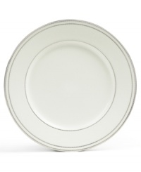 Lustrous platinum bands on the Chelsea Platinum dinner plates create a refined pattern that evokes the stately grace of Deco design. With simple geometric shapes, the Chelsea Platinum collection flows from the formal to everyday table with ease. Crafted of fine Mikasa bone china. (Clearance) Lustrous platinum bands on the Chelsea Platinum dinner plates create a refined pattern that evokes the stately grace of Deco design. With simple geometric shapes, the Chelsea Platinum collection flows from the formal to everyday table with ease. Crafted of fine Mikasa bone china. (Clearance)