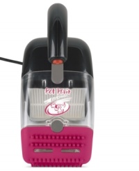 Stop fighting with flyaway pet fur! This Bissell handheld vacuum is designed specifically for pet hair pick-up, offering superior power, interchangeable nozzles and compact convenience for cleanup anywhere. One-year limited warranty. Model 33A1B. Stop fighting with flyaway pet fur! This Bissell handheld vacuum is designed specifically for pet hair pick-up, offering superior power, interchangeable nozzles and compact convenience for cleanup anywhere. One-year limited warranty. Model 33A1B.